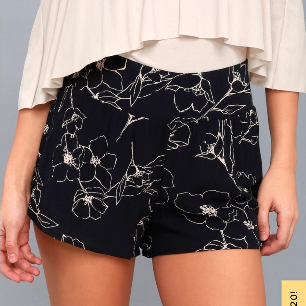 Billabong black floral shorts